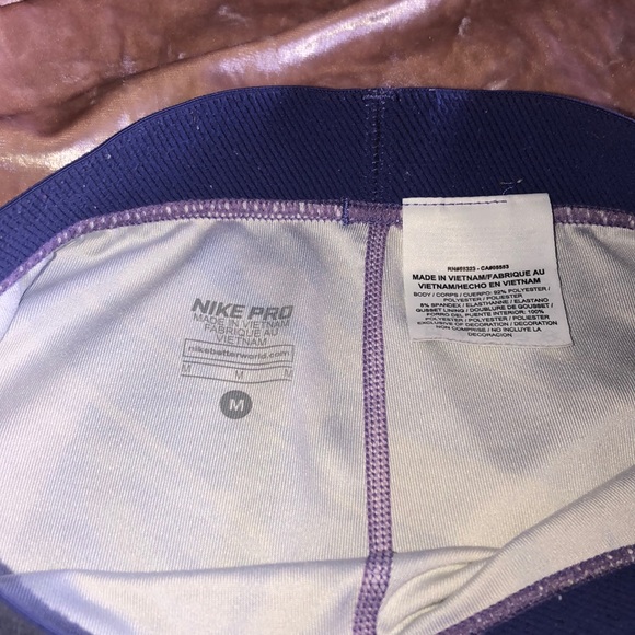 purple and neon yellow nike pros! - Picture 3 of 3